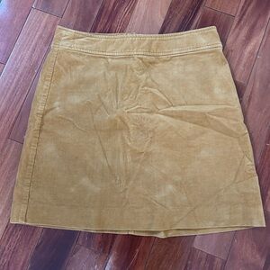 J. Crew Mustard A-Line Skirt